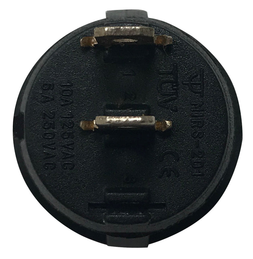 Black Non-Illuminated On Off Round Rocker Switches 12V 20A SPST - Car Boat