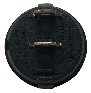 Black Non-Illuminated On Off Round Rocker Switches 12V 20A SPST