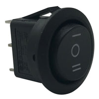 Round Rocker Switch Latching ON / OFF / ON - 20 Amps @ 12 Volt