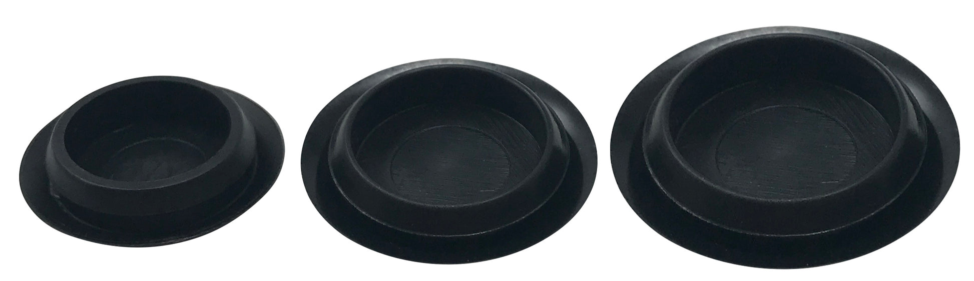 75 Piece Black Flush Plug Mount - 3/4" 7/8" & 1" Hole