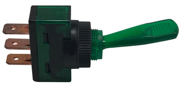 Universal Green Illuminated ON / OFF Toggle Switch SPST - 20 Amp @ 12 Volt