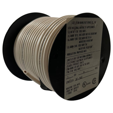 Deka White 14 Gauge AWG Primary Copper 600V Machine Tool Wire - 100 FT Spool USA Made