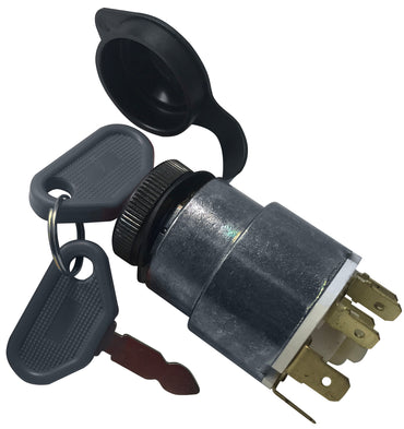 Universal Ignition Starter Barrel Switch 12V Waterproof Cover 4 Pos. & 2 Keys UK