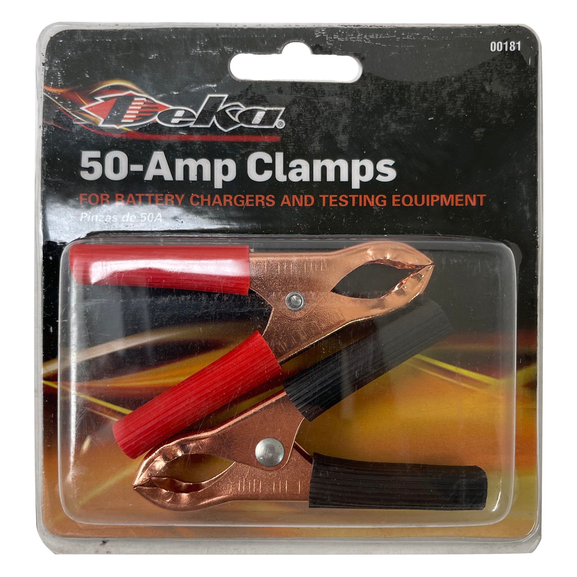 Deka # 00181 (2) 50 Amp Clamps for Battery Chargers & Testing Equipment