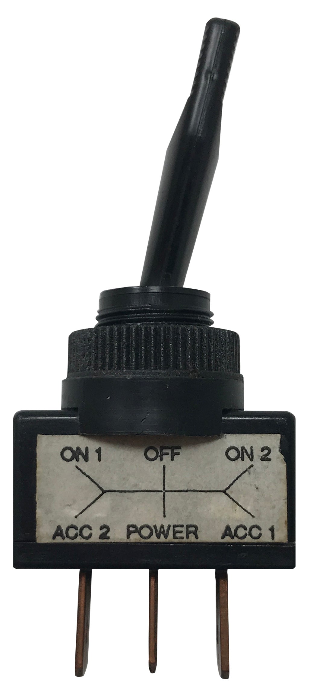 Universal 3 Position Plastic Toggle Switch ON / OFF / ON - 12 Volts @ 10 Amp