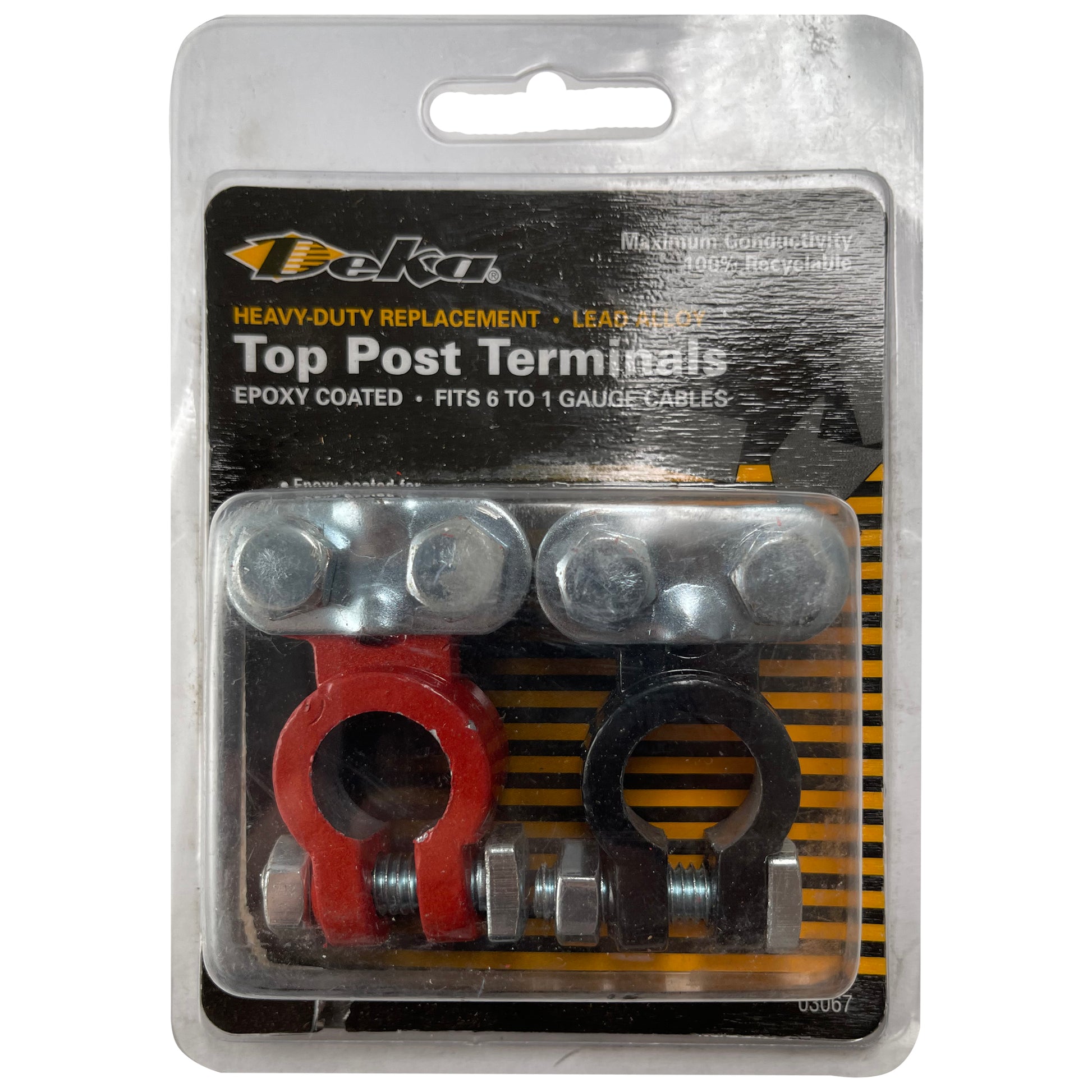 Auto Post Terminal Red & Black Heavy-Duty Top Post Epoxy Coated Terminals Set – Sherco ...