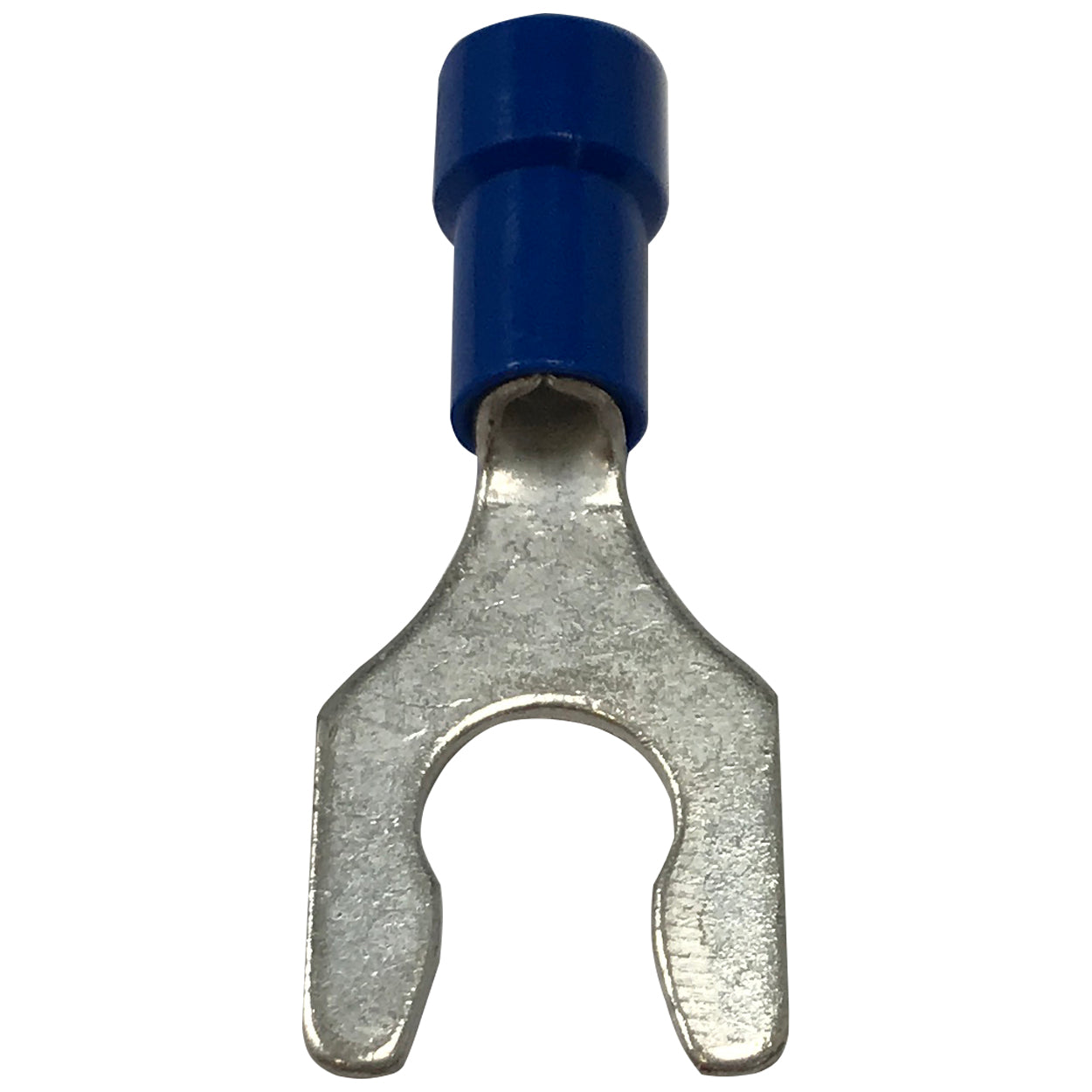 Vinyl Insulated Blue Spring Spade Terminal 16-14 Gauge #10 Stud Connec ...