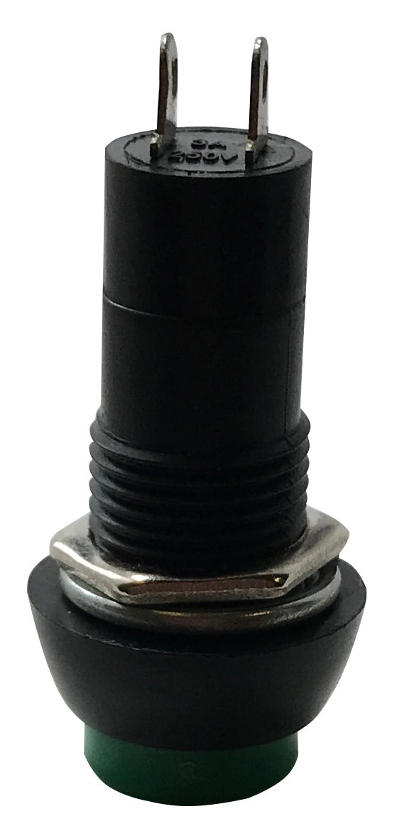 OFF/ ON SPST GREEN ROUND Momentary Push Button Switches 2 pin