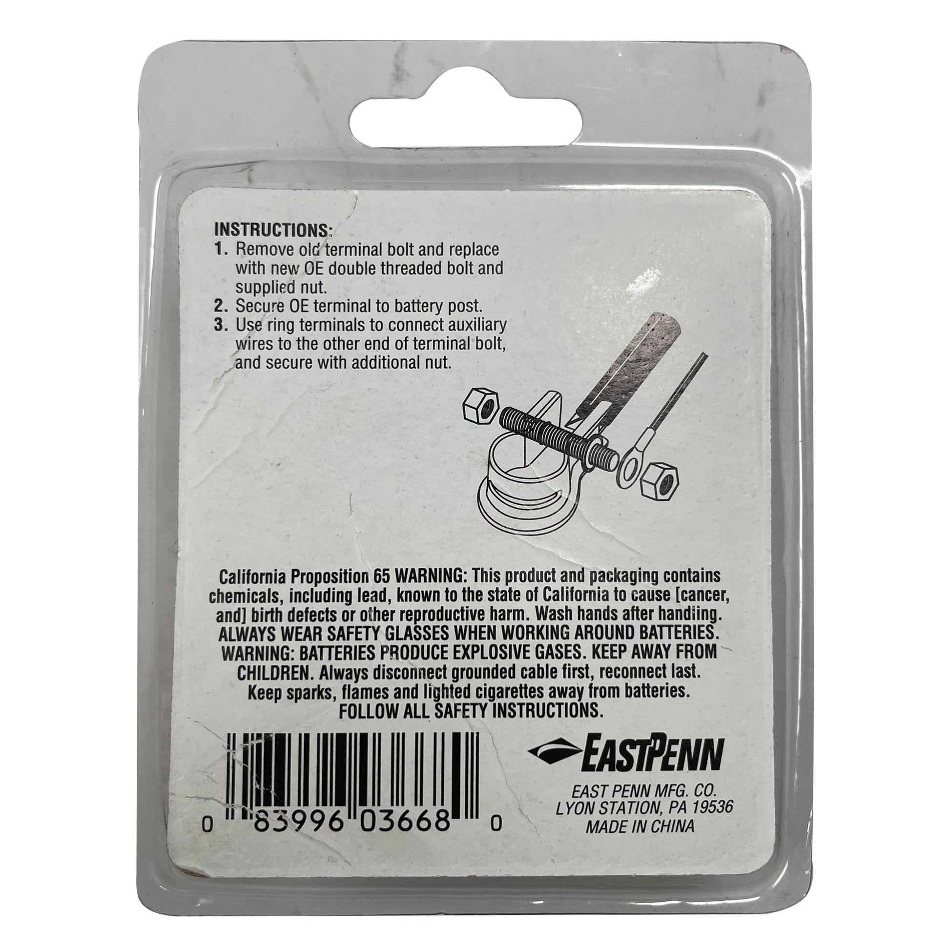 Double Threaded Bolt Direct Auxiliary Battery Connect - 2 Pack