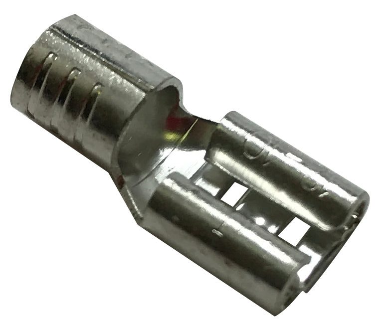 Non-Insulated Female Quick Disconnect 8 Gauge .250 Tab - 100 Pack