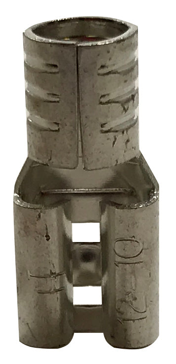 Non-Insulated Female Quick Disconnect 8 Gauge .250 Tab - 100 Pack