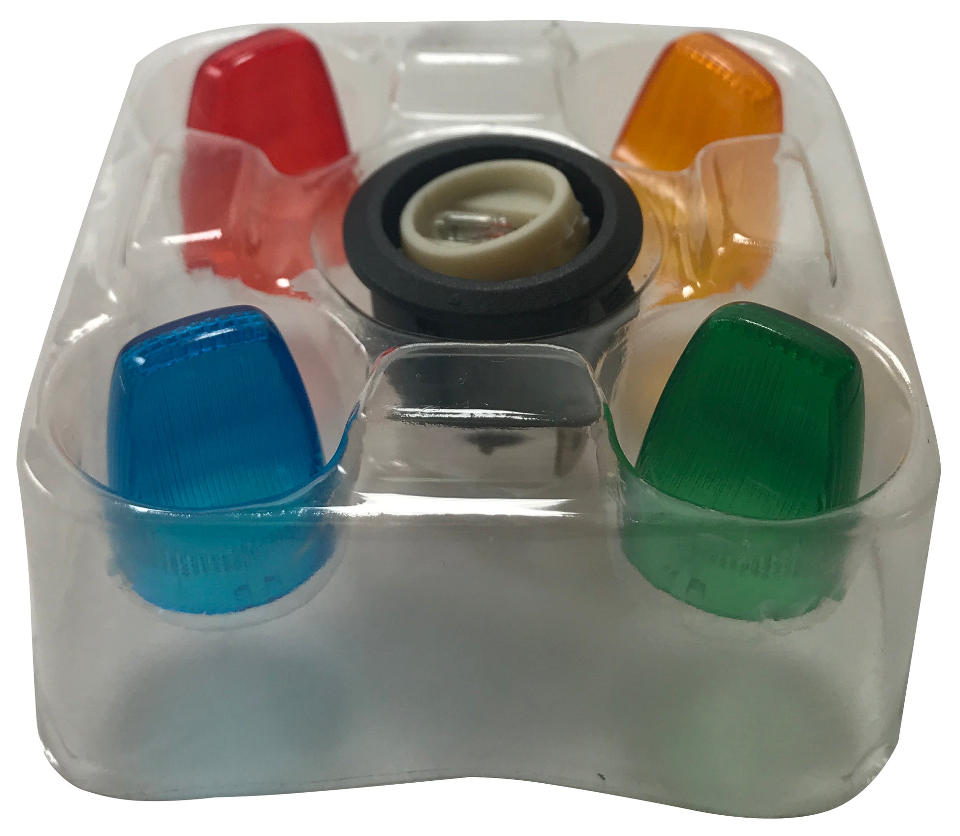 (5) Illuminating Toggle Switch 4-IN-1 Lens Kit 12V 20A - Red Yellow Blue Green