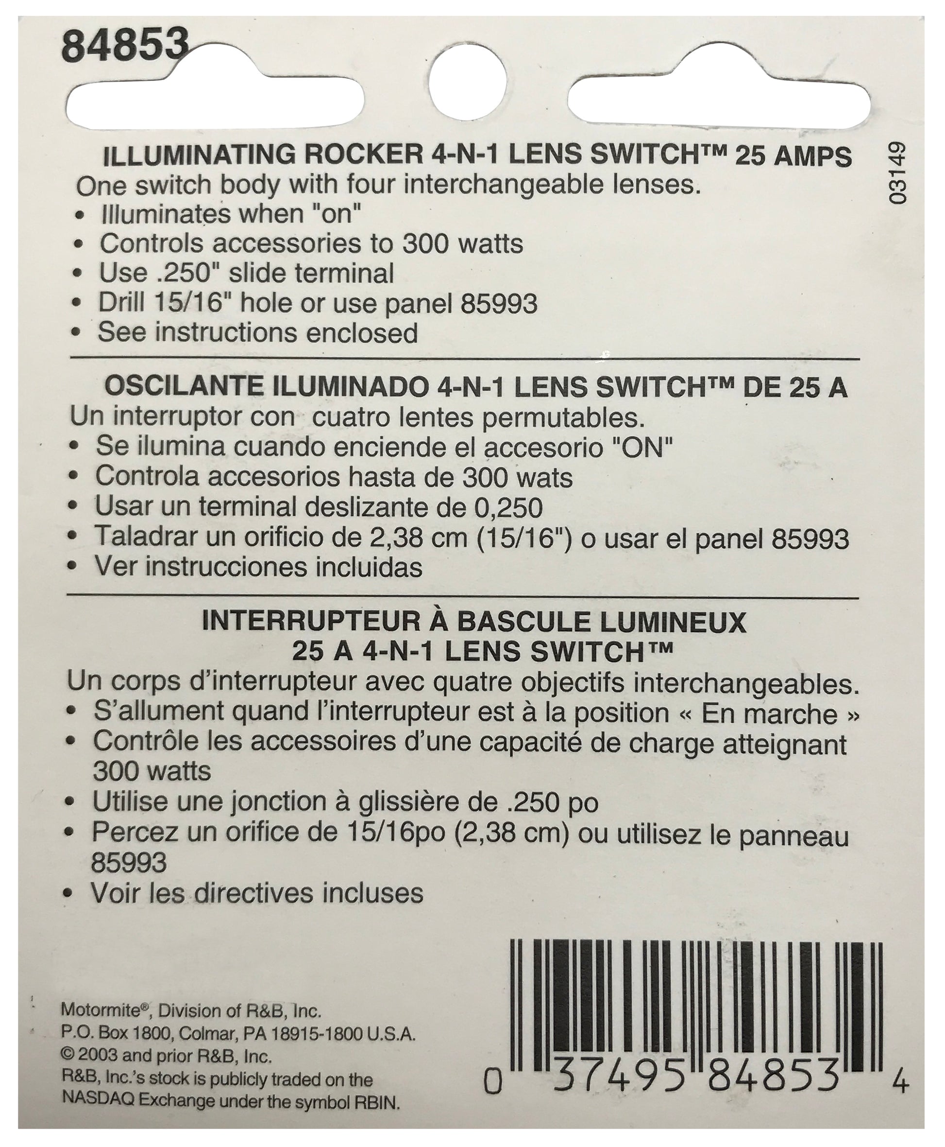 Illuminating Rocker Switch ON / OFF SPST 20A @ 12V W/ Replaceable Lens - Green Amber Blue Red