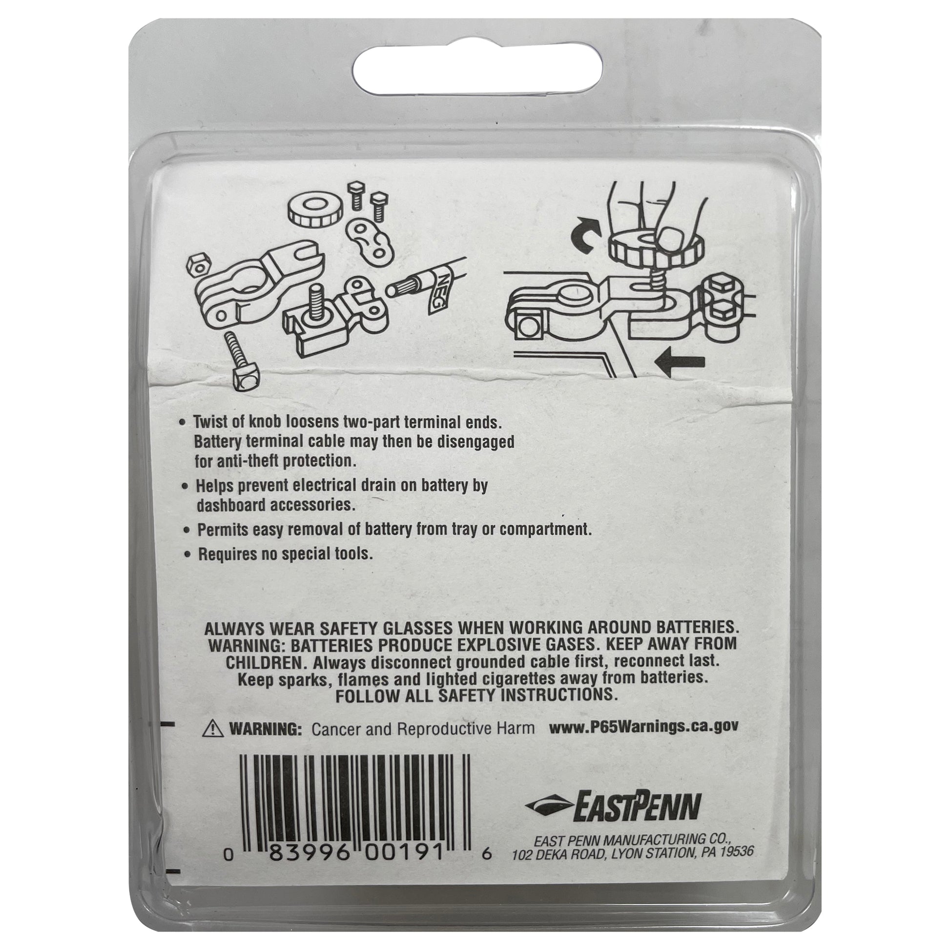 Deka 00191 Universal Lead Quick Release Disconnect Battery Terminal