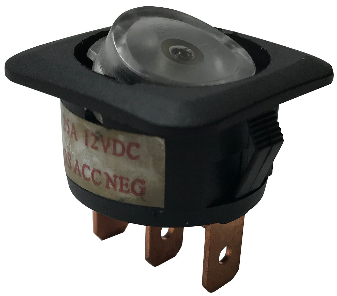 Illuminating Rocker Switch ON / OFF SPST 20A @ 12V W/ Replaceable Lens - Green Amber Blue Red