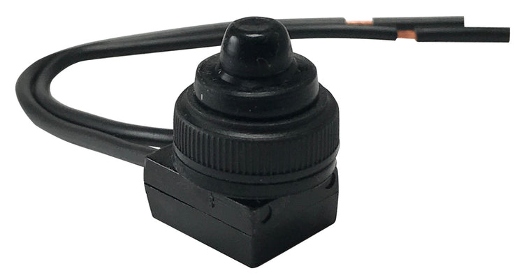 2 Pack 12mm Waterproof Momentary Push Button Switch - Mini Black 250V 10A