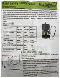 Smart Heavy Duty Battery Isolator Solenoid & Relay - 500 Amp