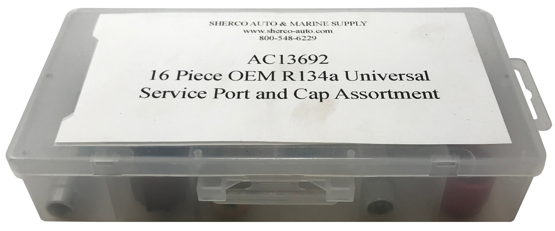 16 Piece A/C Service High & Low Side R-134a Port Adapter & Cap Assortment Kit