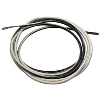 White with Black Stripe 18 AWG Primary Marine Tinned Copper Wire 600V USA - 100 FT