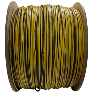 Yellow & Black Striped 16 AWG Primary Marine Tinned Copper Wire 600V USA - 100 FT