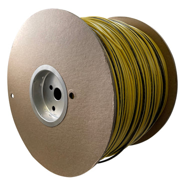 Yellow & Black Striped 16 AWG Primary Marine Tinned Copper Wire 600V USA - 2000 FT