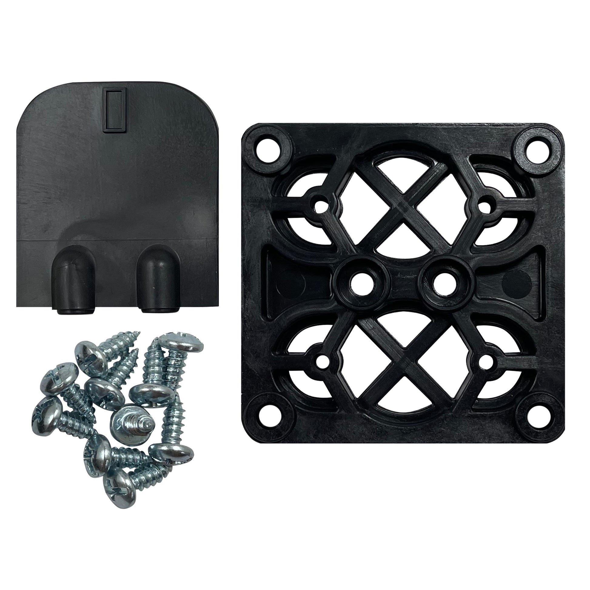Dual Small Base Single Point Power Post - Black Base Plate Holder