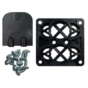 Dual Small Base Single Point Power Post - Black Base Plate Holder