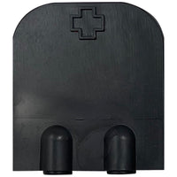 Dual Small Base Single Point Power Post - Black Base Plate Holder