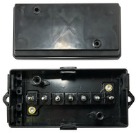 Black Plastic Seven Stud Terminal Weather Junction Box