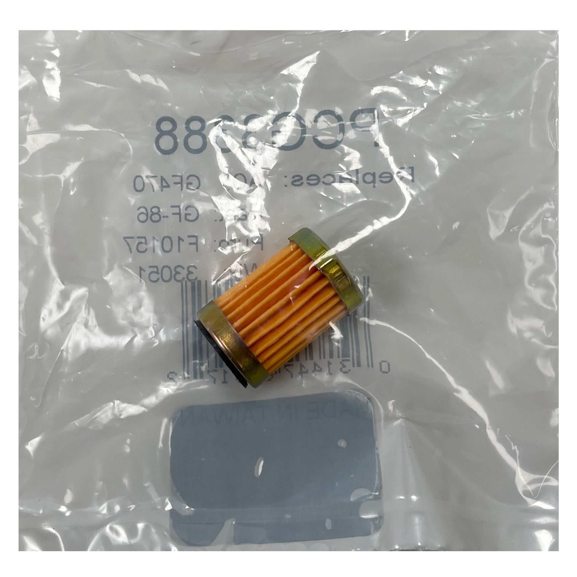 GF470 Short Fuel Inlet Filter & Check Valve - Rochester Quadrajet Carburetor