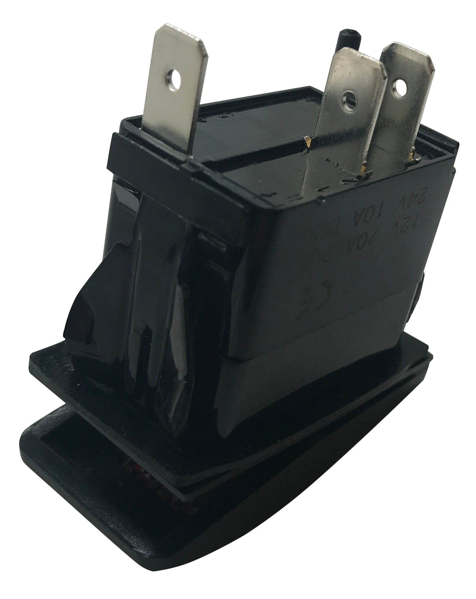 3-Pin Black Panel Mount Red LED Switch - ON / OFF