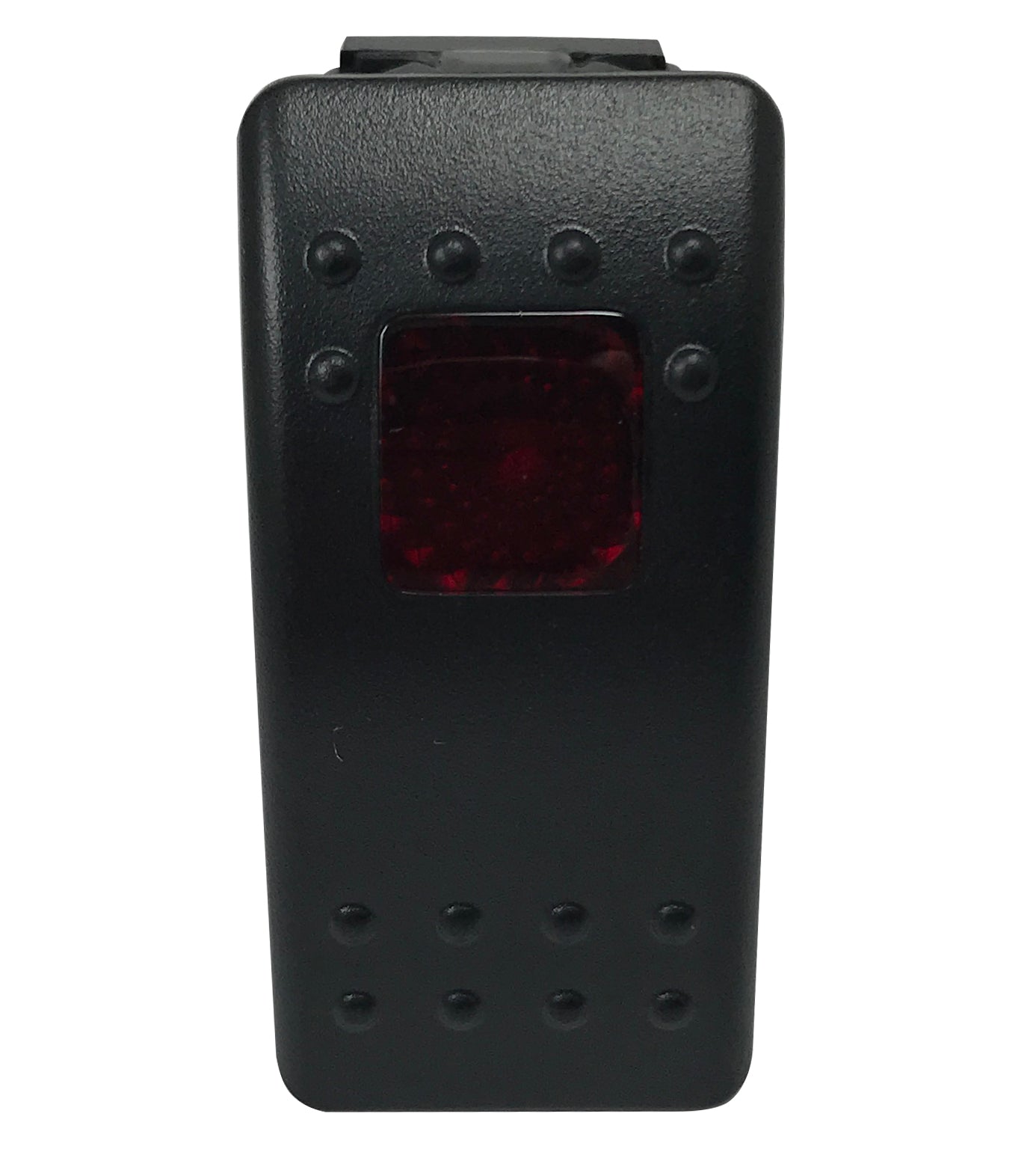 3-Pin Black Panel Mount Red LED Switch - ON / OFF