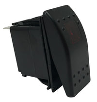 3-Pin Black Panel Mount Red LED Switch - ON / OFF
