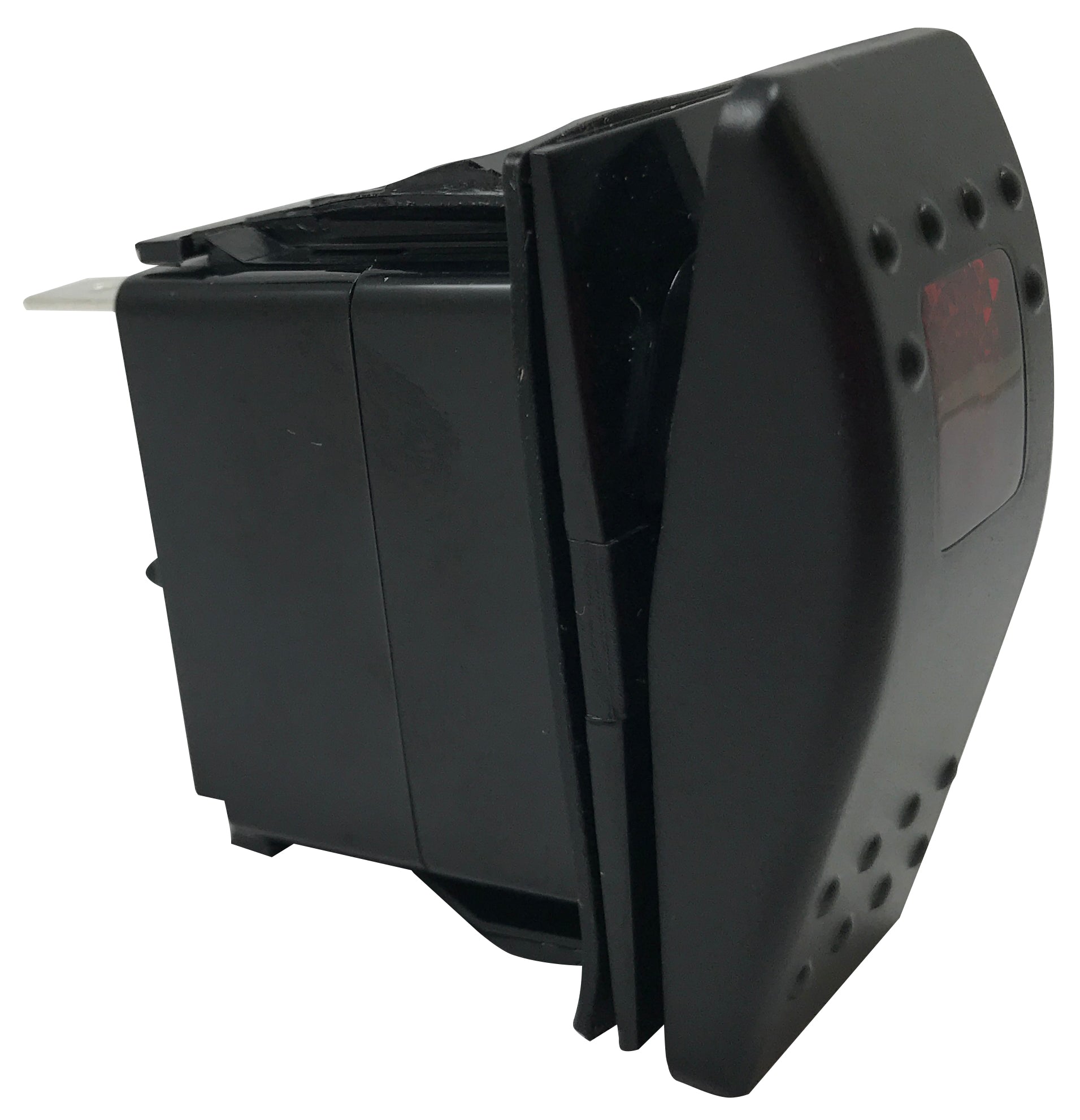 3-Pin Black Panel Mount Red LED Switch - ON / OFF