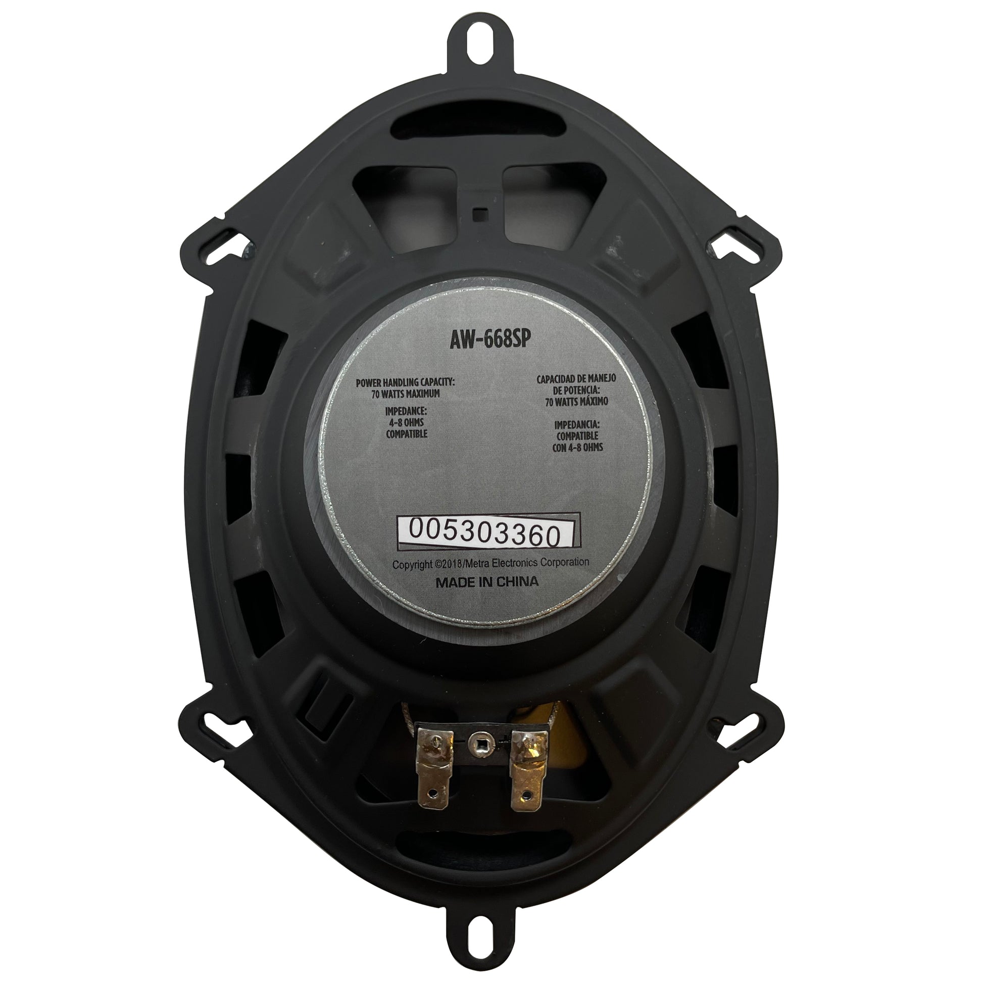 Raptor 6" x 8" OEM Dual Cone Speaker w/ 5" x 7" Inch Adapter 2-Way 75 Watts 4 OHMS Car Audio