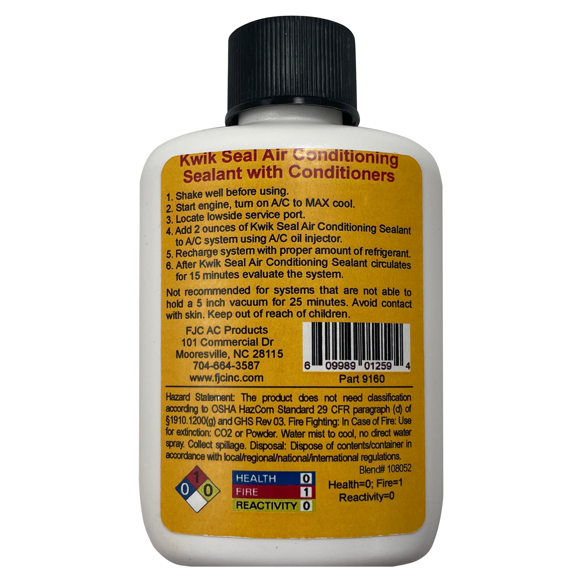 Kwik Seal AC STOP LEAK w/ Conditioners 2 oz.