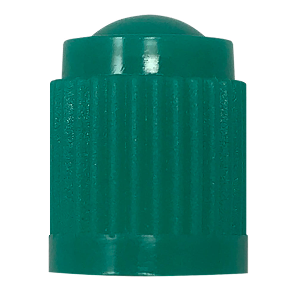 100 Pack of Green Plastic Tire Valve Cap for Nitrogen Filled Tires