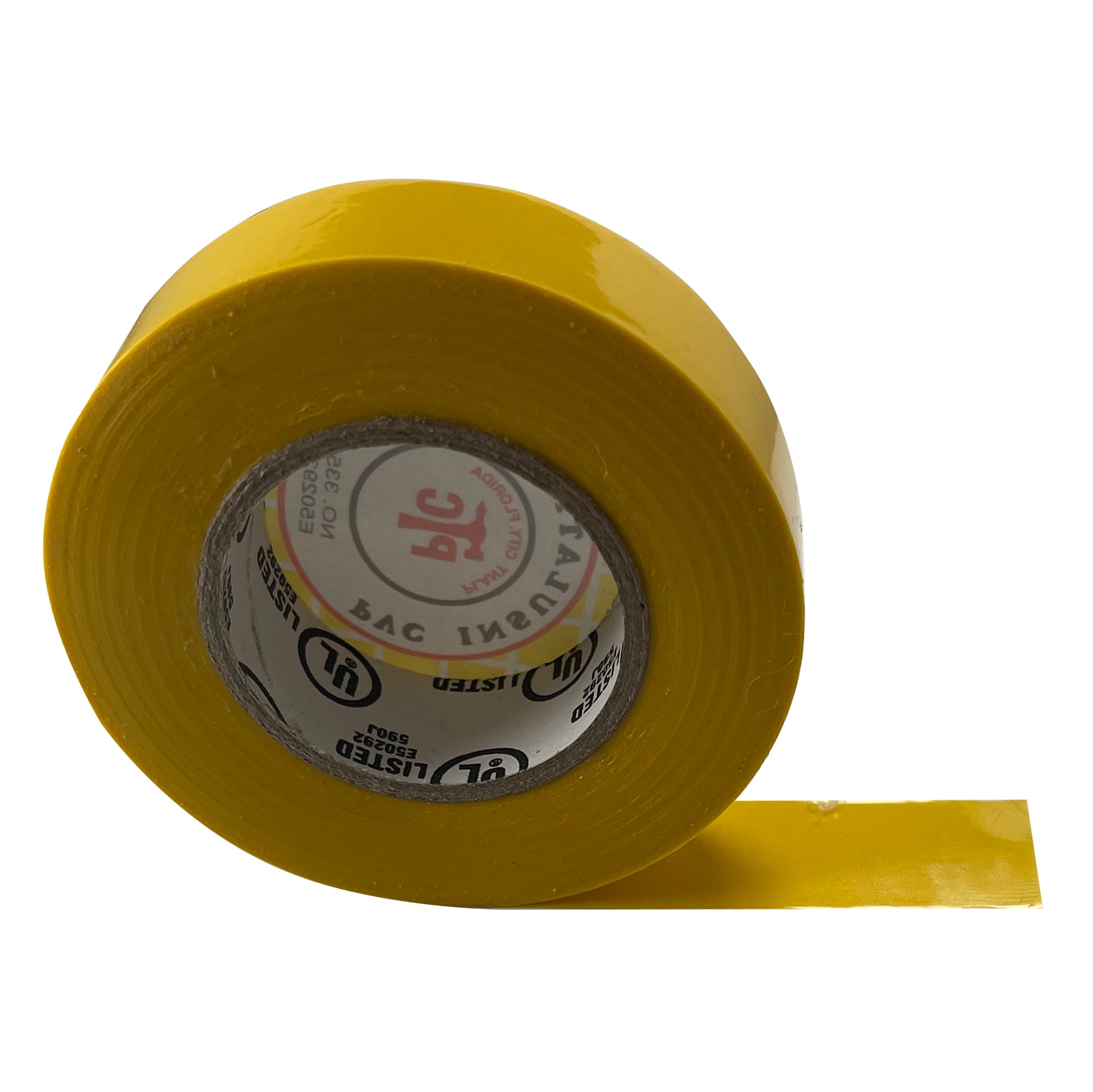 Yellow PVC Insulated Electrical Tape - 3/4" x 50' FT x 7 MILL  - UL Listed