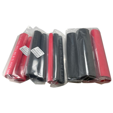 12 Piece 6 Inch Heavy Wall Heat Shrink Red and Black Tubing