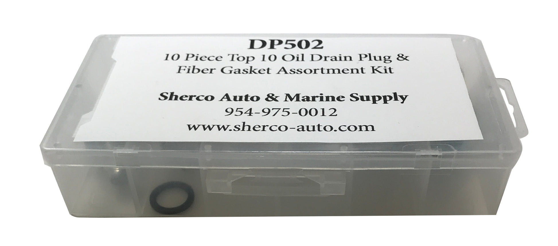 10 Piece Top 10 Oil Drain Plug & Fiber Gasket Assortment Kit