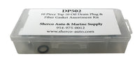 10 Piece Top 10 Oil Drain Plug & Fiber Gasket Assortment Kit