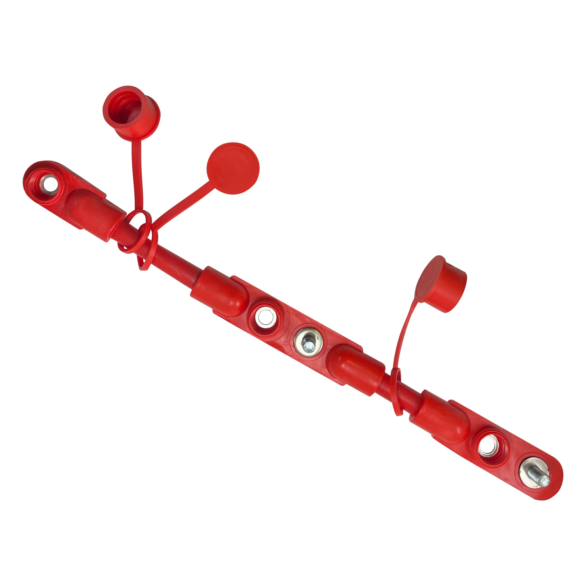 Red Positive Overmolded Battery Cable Assembly for 3 Group 31 Batteries (14")