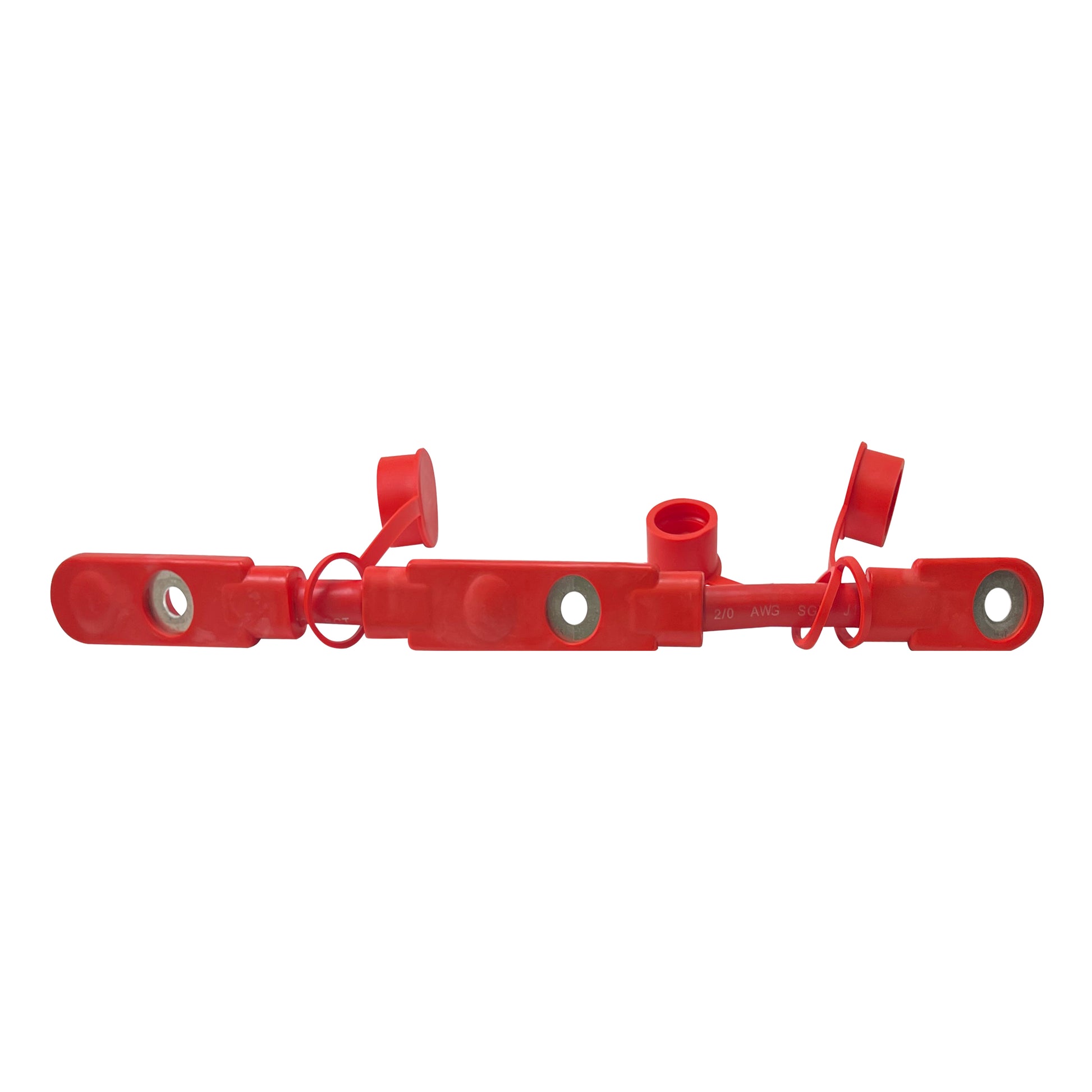 Red Positive Overmolded Battery Cable Assembly for 3 Group 31 Batteries (14")