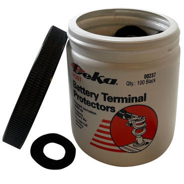 Deka Black Battery Top Post Terminal Protectors - Jar of 100