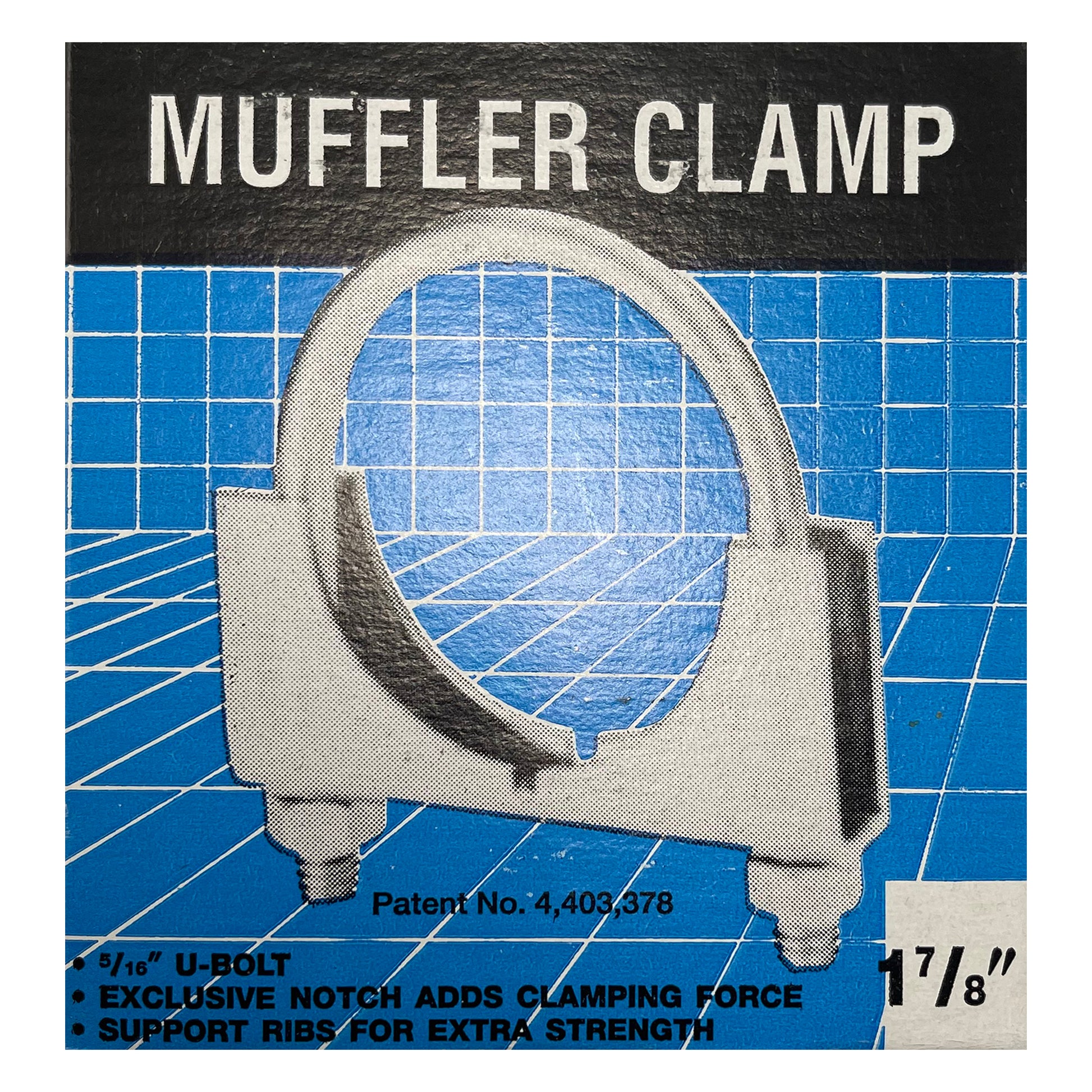 Nickson Universal 1 7/8 Exhaust Muffler Clamp U-Bolt Pipe Saddle Style - USA