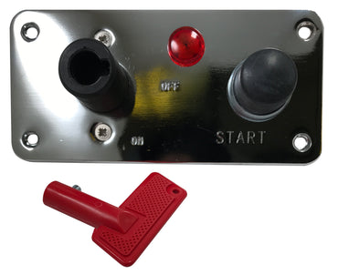 Chrome Multi-Purpose Switch Panel - Battery Disconnect On / Off , Push Start & Light