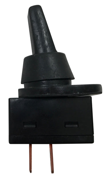 Black Splash Proof Cover ON / OFF Toggle Switch - 12 Volt @ 20 Amps