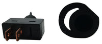 Black Splash Proof Cover ON / OFF Toggle Switch - 12 Volt @ 20 Amps