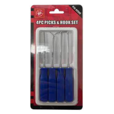 Pick & Hook Set  5-1/2 Inch with Plastic Handles - 4 pcs