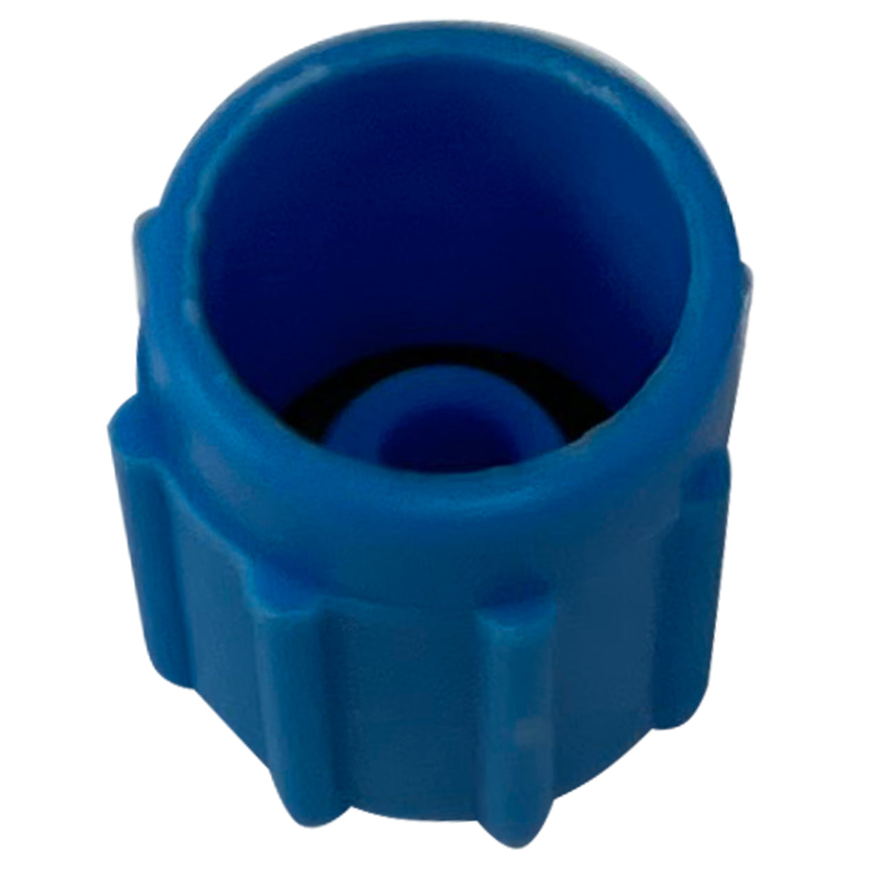 Blue A/C R-134a Low Side Service Port Cap Aeroquip 13 MM - M8 x 1.0 MM - 10 Pack